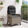 Recliner Stol med Kudde Grå Poly Rattan vidaXL 56 x 66 x 95 cm – miniatyr 3