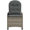 Recliner Stol med Kudde Grå Poly Rattan vidaXL 56 x 66 x 95 cm – miniatyr 5