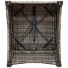 Recliner Stol med Kudde Grå Poly Rattan vidaXL 56 x 66 x 95 cm – miniatyr 9