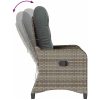 Recliner Stol med Kudde Grå Poly Rattan vidaXL 56 x 66 x 95 cm – miniatyr 10