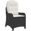 Recliner Stol med Kudde Svart Poly Rattan vidaXL 56 x 66 x 95 cm – miniatyr 2