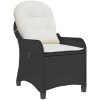 Recliner Stol med Kudde Svart Poly Rattan vidaXL 56 x 66 x 95 cm – miniatyr 4