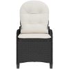 Recliner Stol med Kudde Svart Poly Rattan vidaXL 56 x 66 x 95 cm – miniatyr 5