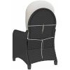 Recliner Stol med Kudde Svart Poly Rattan vidaXL 56 x 66 x 95 cm – miniatyr 7