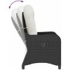 Recliner Stol med Kudde Svart Poly Rattan vidaXL 56 x 66 x 95 cm – miniatyr 10