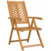 Reclinerande trädgårdstolar 6 st Massiv teak vidaXL Standard – miniatyr 4