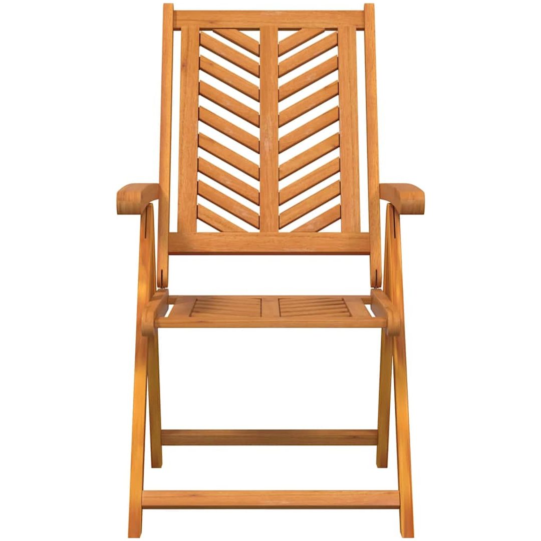 Reclinerande trädgårdstolar 6 st Massiv teak vidaXL Standard – bild 5
