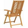 Reclinerande trädgårdstolar 6 st Massiv teak vidaXL Standard – miniatyr 7