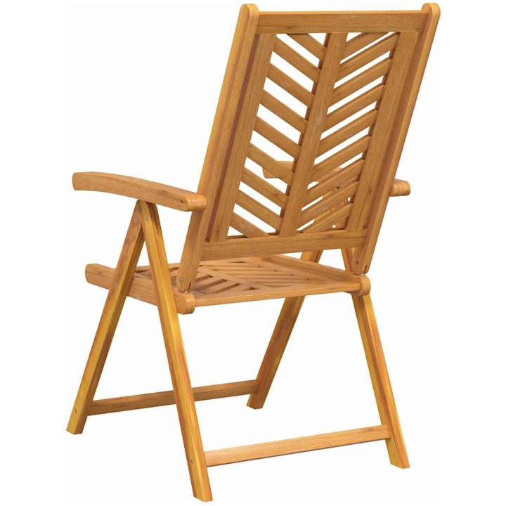 Reclinerande trädgårdstolar 6 st Massiv teak vidaXL Standard – bild 7