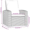 Reclinerstol för trädgården med dynor grå konstrotting vidaXL – miniatyr 10
