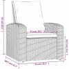 Reclinerstol for trädgården med dynor ljusbrun konstrotting vidaXL – miniatyr 11
