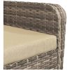 Reclinerstol for trädgården med fotpall ljusbrun konstrotting vidaXL – miniatyr 8