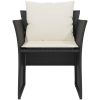 Reclinerstol för trädgården med fotpall svart konstrotting vidaXL – miniatyr 5