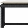 Reclinerstol för trädgården med fotpall svart konstrotting vidaXL – miniatyr 10