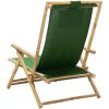 Reclinerstol grön bambu och tyg vidaXL – miniatyr 4