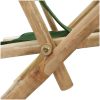 Reclinerstol grön bambu och tyg vidaXL – miniatyr 6