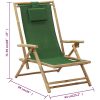 Reclinerstol grön bambu och tyg vidaXL – miniatyr 8