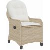 Reclinerstol med Kudde Beige Poly Rattan vidaXL 56 x 66 x 95 cm – miniatyr 4