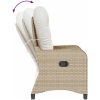 Reclinerstol med Kudde Beige Poly Rattan vidaXL 56 x 66 x 95 cm – miniatyr 10