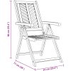 Reclining Garden Chairs 4 pcs Massivt Akaciaträ vidaXL Medium – miniatyr 11
