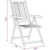 Reclining Garden Chairs 4 pcs Massivt Akaciaträ vidaXL Medium – miniatyr 12