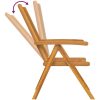 Reclining Garden Chairs 4 pcs Massivt Akaciaträ vidaXL Medium – miniatyr 9