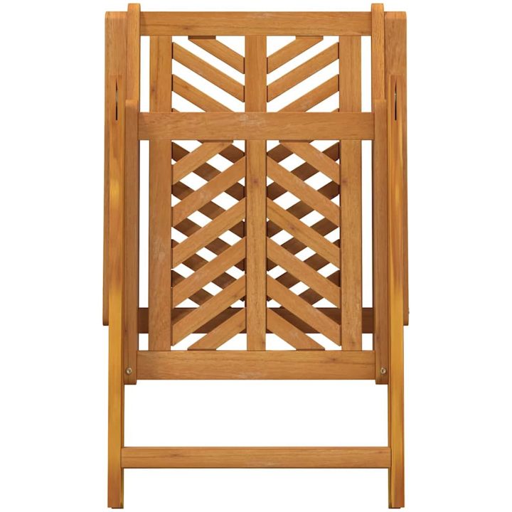 Reclining Garden Chairs 4 pcs Massivt Akaciaträ vidaXL Medium – bild 10