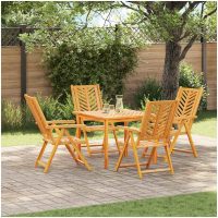 Reclining Garden Chairs 4 pcs Massivt Akaciaträ vidaXL