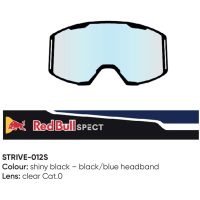 Red Bull Strive MX Goggles Single lens Black/Blue clear SPECT