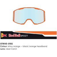 Red Bull Strive MX Goggles Single lens Black/Orange clear SPECT