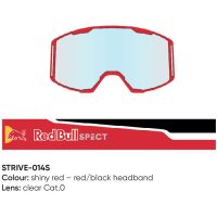 Red Bull Strive MX Goggles Single lens Red/Black clear SPECT