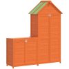Redskapsbod 2 delar honungsbrun massiv furu vidaXL – miniatyr 2