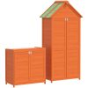 Redskapsbod 2 delar honungsbrun massiv furu vidaXL – miniatyr 6