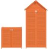 Redskapsbod 2 delar honungsbrun massiv furu vidaXL – miniatyr 7