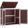 Redskapsbod 2 delar mocka massiv furu vidaXL – miniatyr 11