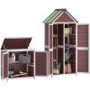 Redskapsbod 2 delar mocka massiv furu vidaXL – miniatyr 4