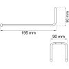 Redskapskrok 198mm 8508 BÅREBO Beteckning: 8508 – miniatyr 2