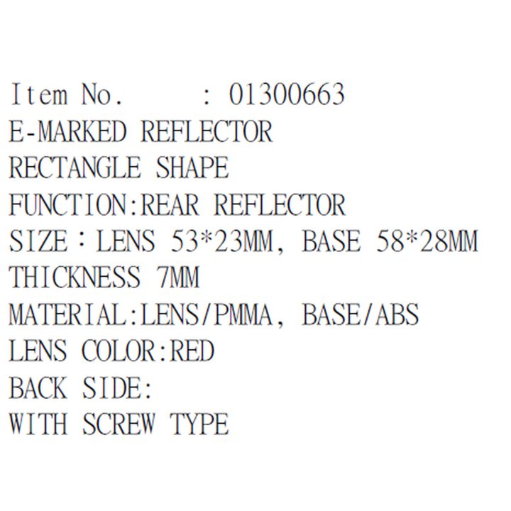 Reflektor Bakljus PARTS EUROPE – bild 2