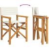 Regissörsstolar 2 st gräddvit massiv teak vidaXL – miniatyr 7