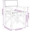Regissörsstolar 2 st gräddvit massiv teak vidaXL – miniatyr 9