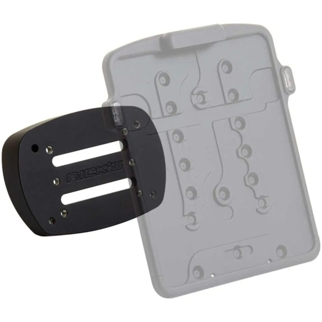 Registreringsskyltshållare Adapter Svart Matt Aluminium RICK'S MOTORCYCLES – bild 4
