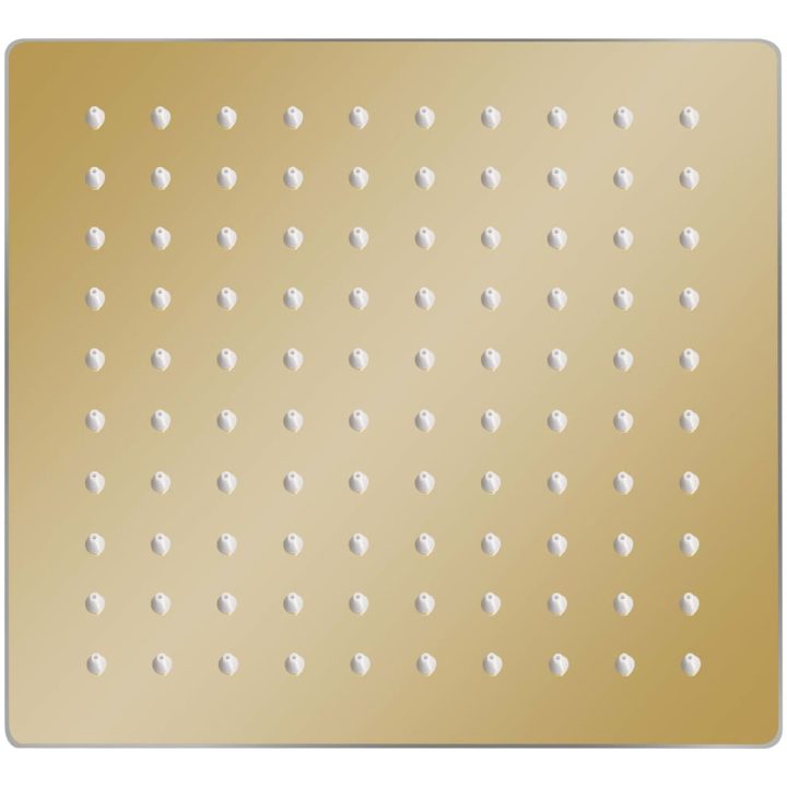 Regnduschhuvud rostfritt stål fyrkantigt guld vidaXL 20 x 20 cm – bild 2