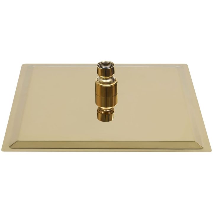 Regnduschhuvud rostfritt stål fyrkantigt guld vidaXL 20 x 20 cm – bild 3