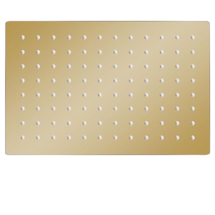 Regnduschhuvud rostfritt stål rektangulärt guld vidaXL 30 x 20 cm – bild 2