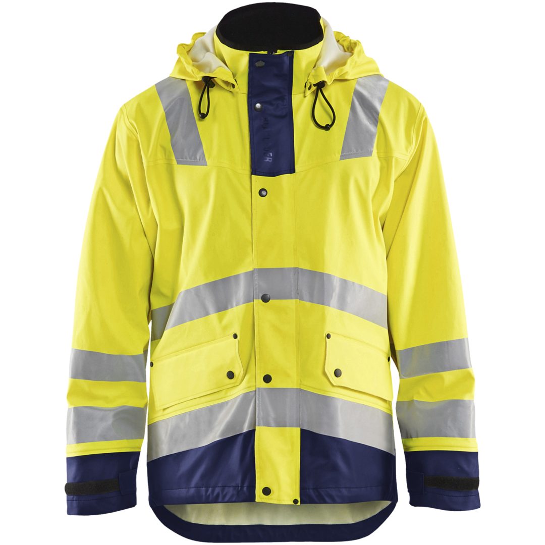 Regnjacka 43022003 Hi-Vis Gul / Marin BLÅKLÄDER REGNJACKA 43022003 GUL/MAR XS