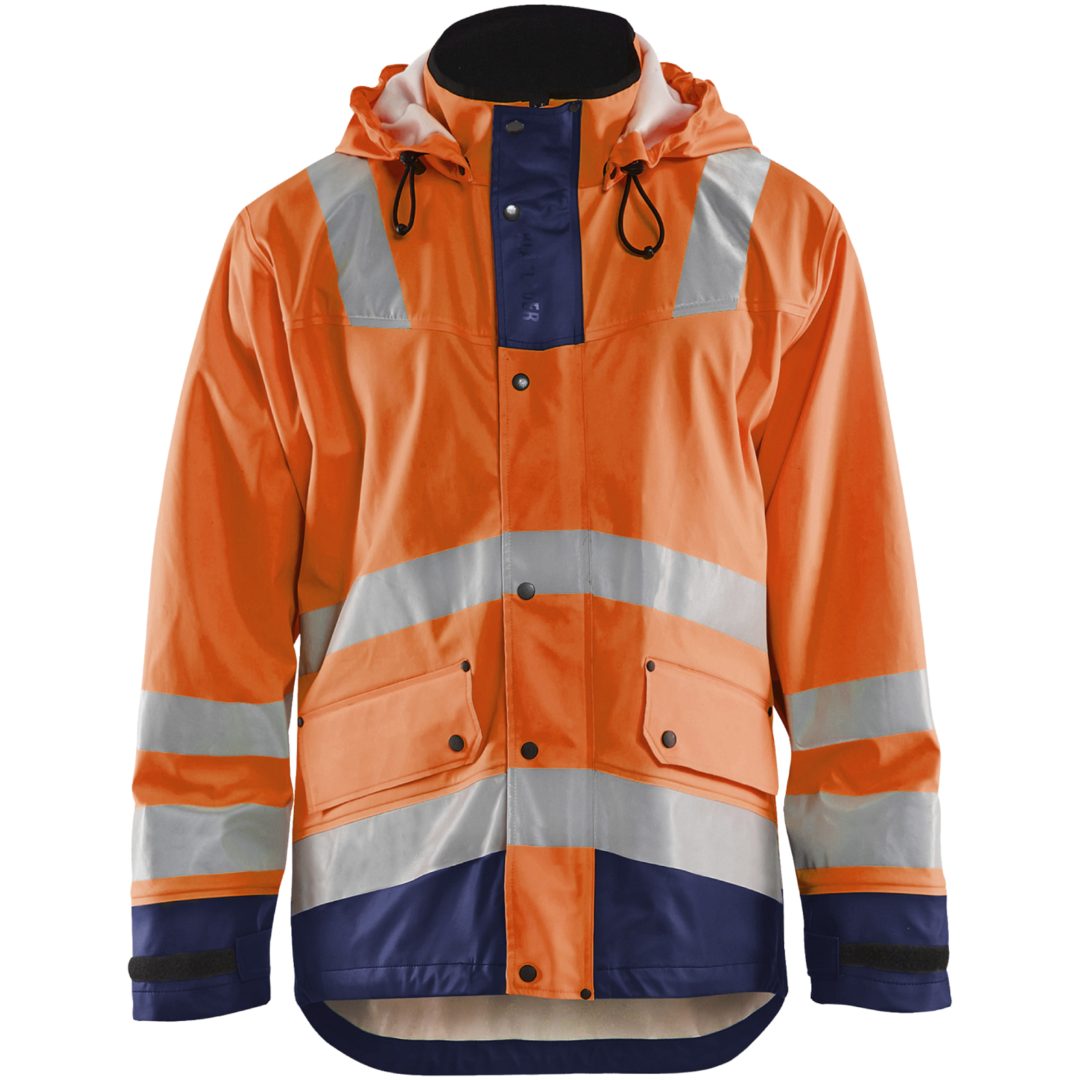 Regnjacka 43022003 Hi-Vis Orange / Marin BLÅKLÄDER REGNJACKA 43022003 ORAN/MA XS