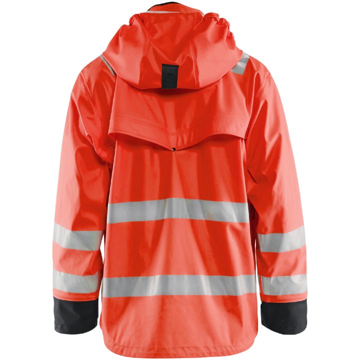 Regnjacka 43022003 Hi-Vis Röd / Svart BLÅKLÄDER REGNJACKA 43022003 RÖD/SVA XS – bild 2