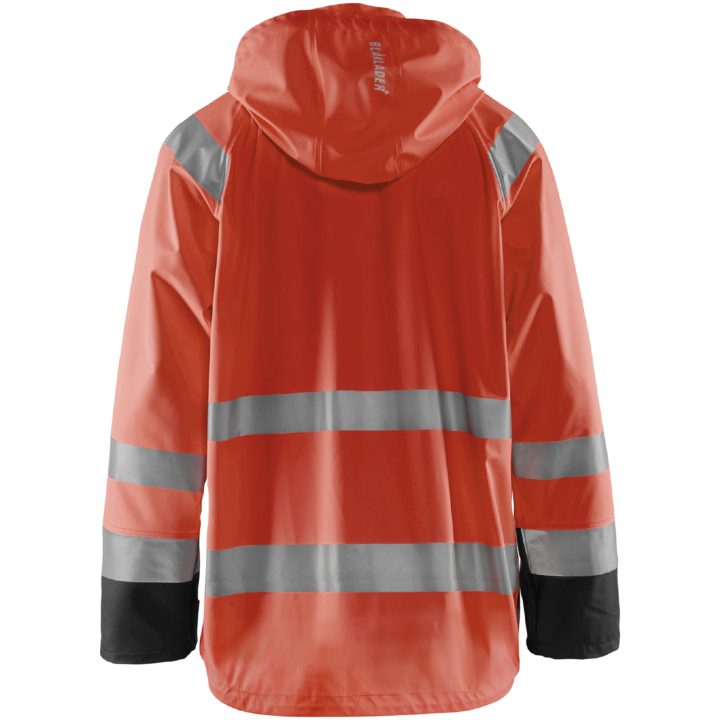 Regnjacka 43232000 Hivisröd / Svart BLÅKLÄDER REGNJACKA 43232000 RÖD/SVA XS – bild 2