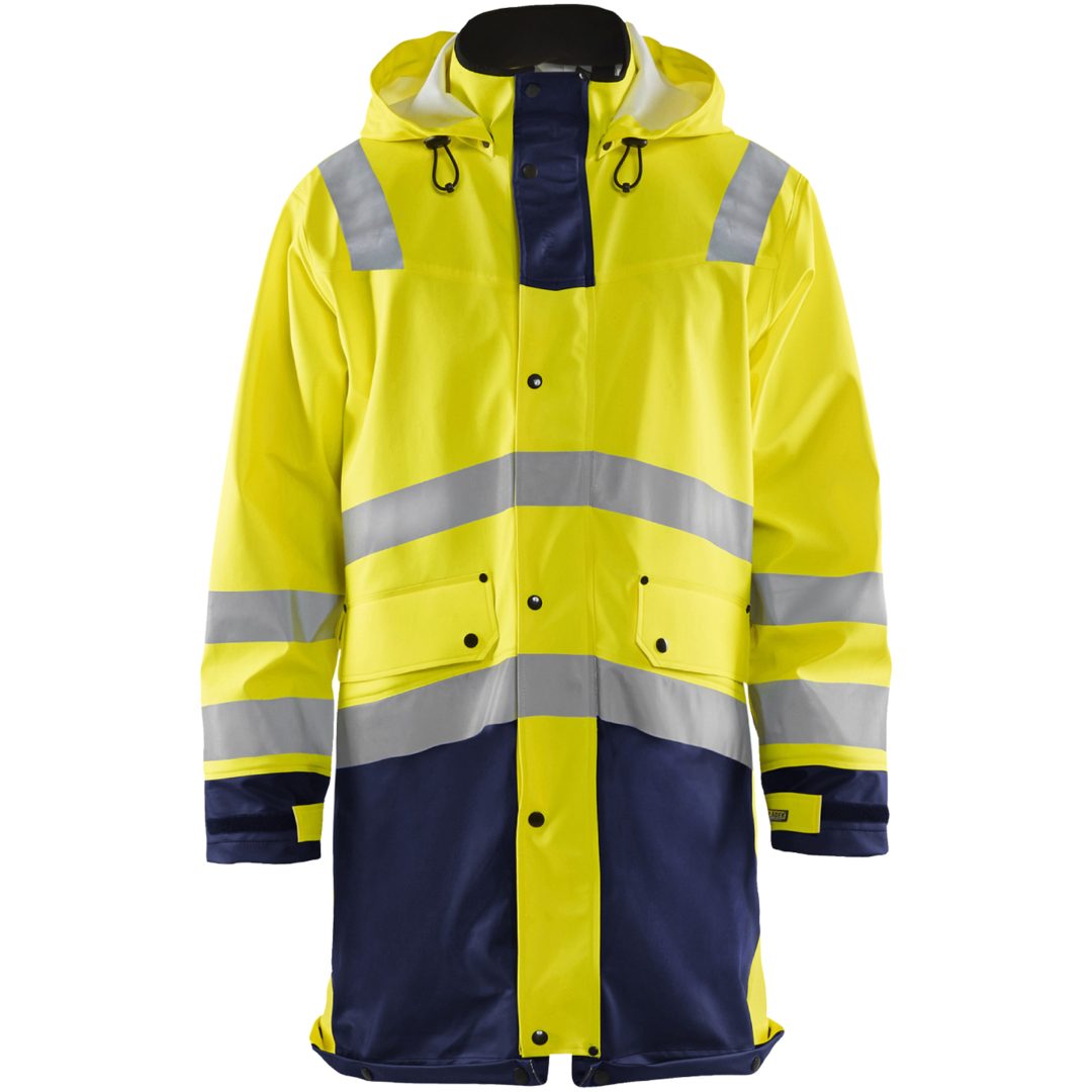 Regnjacka 43262005 Marin / Hivisgul BLÅKLÄDER REGNJACKA 43262005 GUL/MAR XS