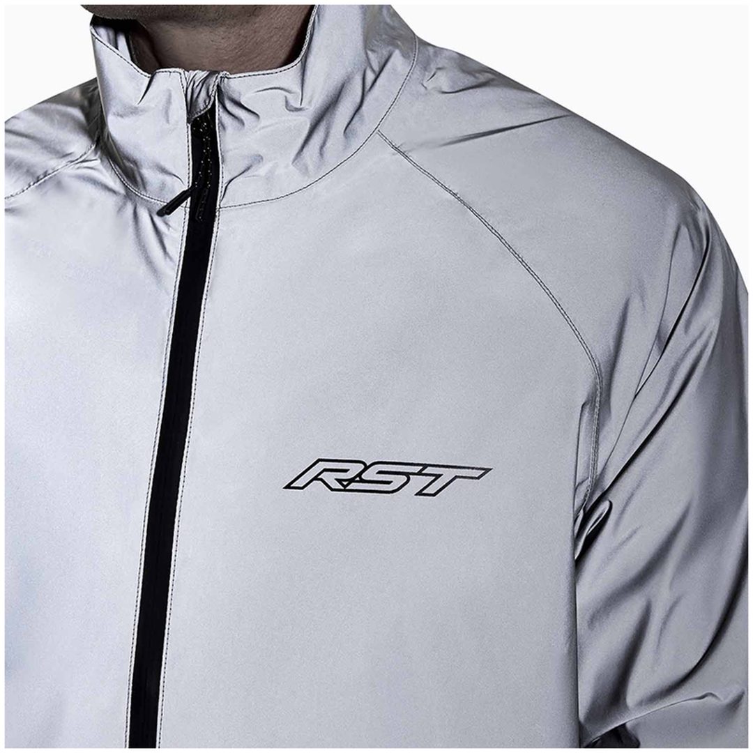 Regnjacka Night Rider Vattentät Textil Silver RST XL – bild 5